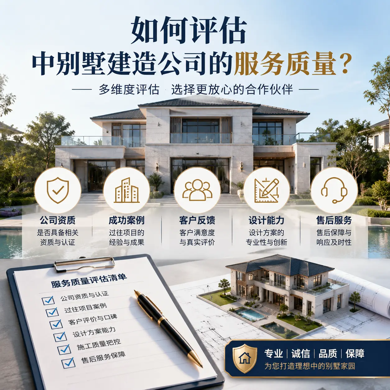 如何评估 黔西南 中别墅建造公司的服务质量?